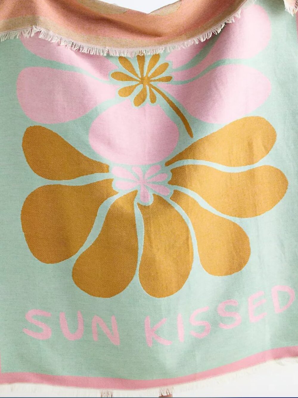 Anthropologie Allani Sun Kissed Woven Throw Blanket -Sunwashed retro botanical